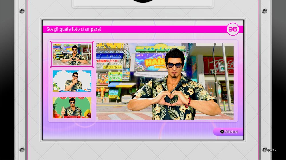 Non si può non scattare delle foto-ricordo alle outfit tropicali di Kiryu!